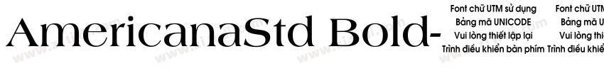 AmericanaStd Bold字体转换